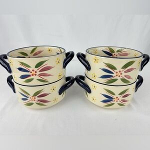 Set of 4 Temp-Tations Old World Confetti Soup Bowls 22 Oz